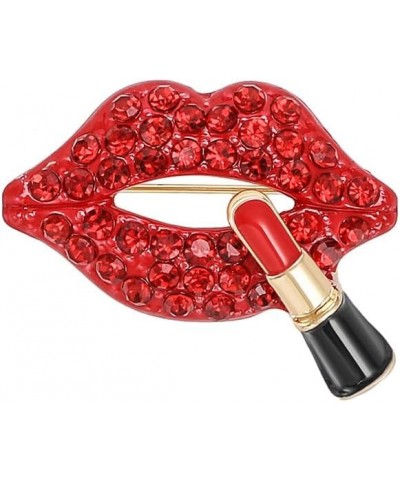 Hot Sexy Red Lips Brooch Pin Enamel Rhinestones Valetine's Day Fashion Jewelry crystal2 $8.99 Brooches & Pins