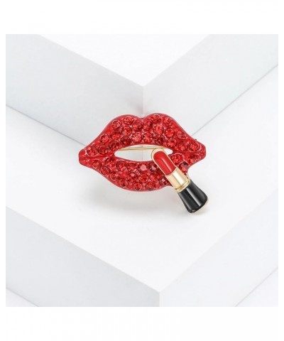 Hot Sexy Red Lips Brooch Pin Enamel Rhinestones Valetine's Day Fashion Jewelry crystal2 $8.99 Brooches & Pins