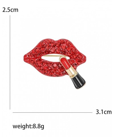 Hot Sexy Red Lips Brooch Pin Enamel Rhinestones Valetine's Day Fashion Jewelry crystal2 $8.99 Brooches & Pins