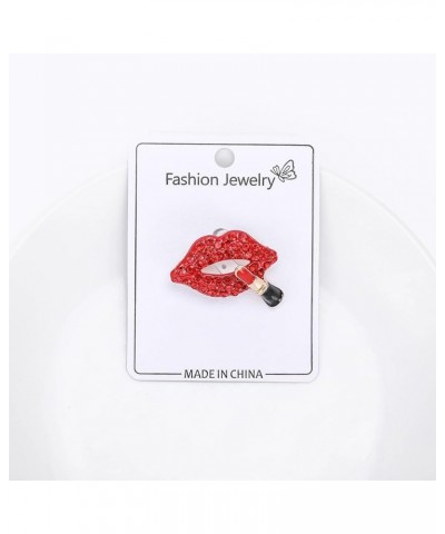 Hot Sexy Red Lips Brooch Pin Enamel Rhinestones Valetine's Day Fashion Jewelry crystal2 $8.99 Brooches & Pins