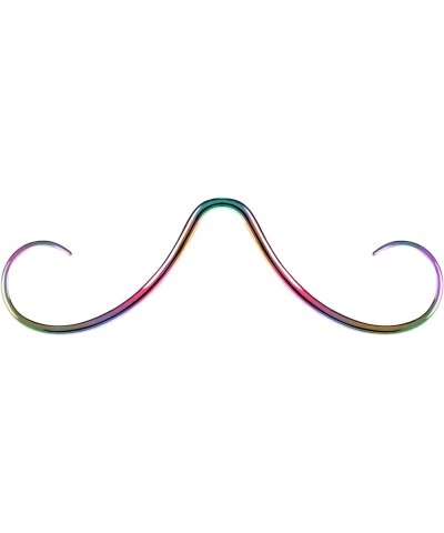 14G 16G Mustache Septum Ring 316L Surgical Steel Septum Mustache Nose Ring Piercing Jewelry Septum Piercing Hanger Black Gold...