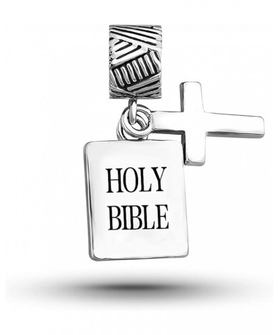 Holy Writ Bible Cross Charm Religious Christian Bead for Bracelets and Necklaces With god all things are possible $8.24 Brace...