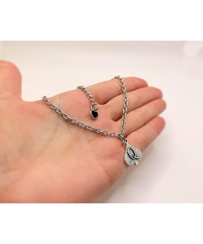 QoS QUEEN OF SPADES Anklet Bracelet Choker Necklace Jewelry for Women BBC Q 9" Anklet 2" Ext. $21.40 Necklaces