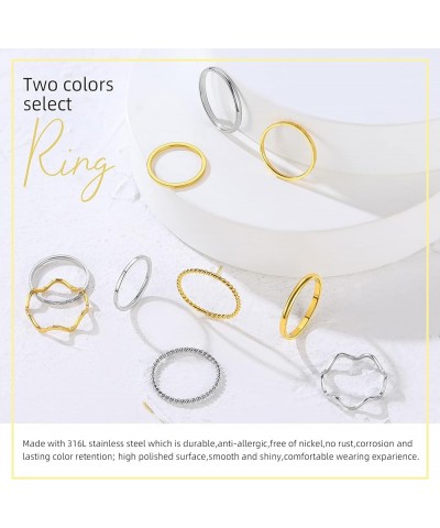 3-28 pcs 1MM Midi Ring,Midi stacking Finger ring for Teens Girls, Simple Band Set for Women,Gold/Silver/Rose Gold/Black Color...