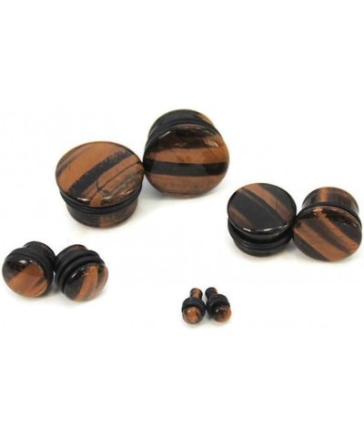 Brown Tigers Eye Single Flare Plugs 1/2" (13mm) $11.75 Body Jewelry