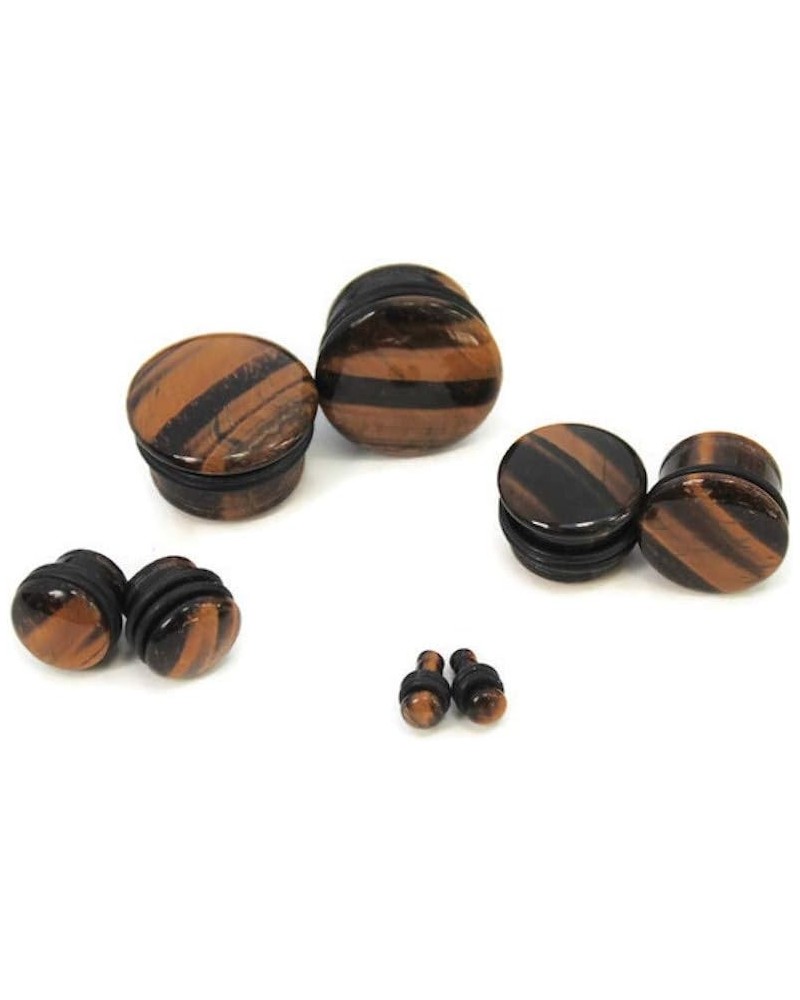 Brown Tigers Eye Single Flare Plugs 1/2" (13mm) $11.75 Body Jewelry