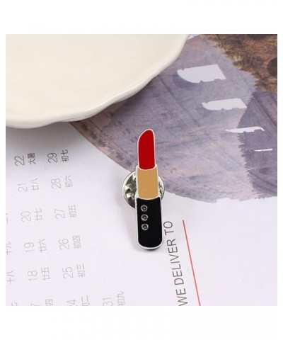 Red Lip Lipstick Enamel Lapel Brooch Pin for Men Women 3 Pcs Red $6.88 Brooches & Pins