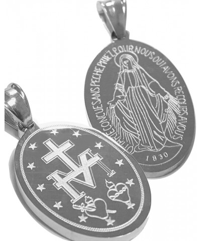 Religious Gifts Catholic - Oval Miraculous Mary Medal - Medalla Milagrosa - Two (35 mm or 25 mm) 35.0 Millimeters $11.14 Pend...