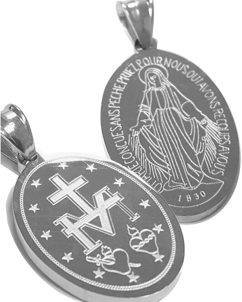 Religious Gifts Catholic - Oval Miraculous Mary Medal - Medalla Milagrosa - Two (35 mm or 25 mm) 35.0 Millimeters $11.14 Pend...