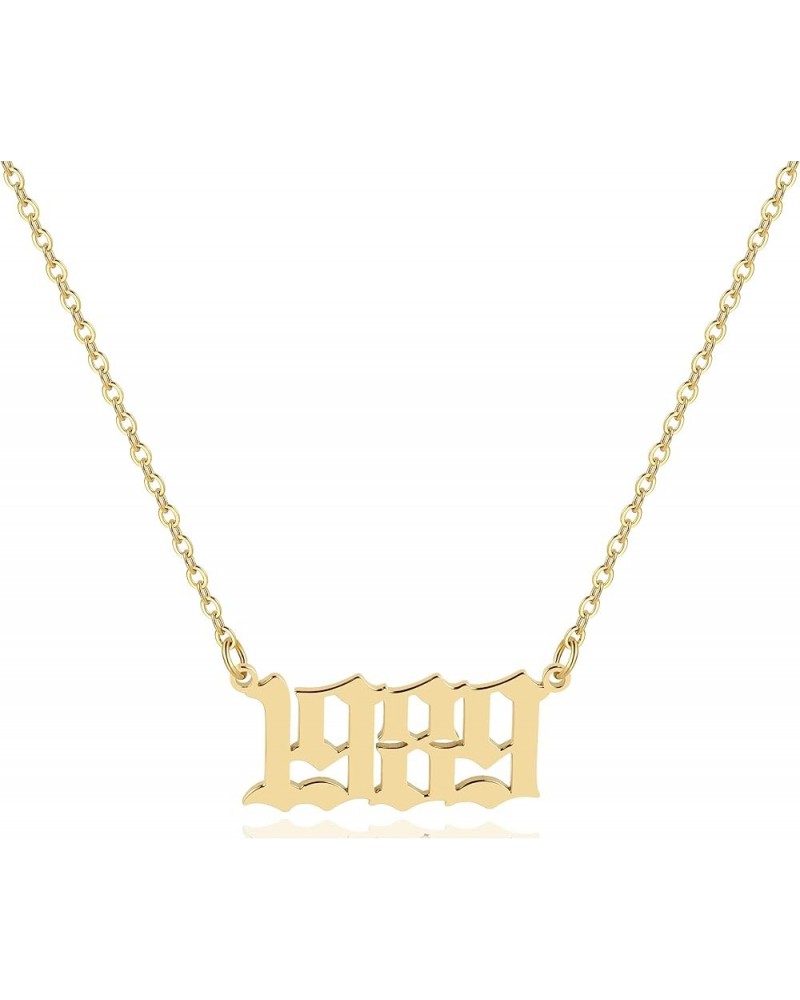 Birth Year Necklace,Year Necklace,18k Gold Plated Pendant Necklace for Women,1980-2020 1989 $7.97 Necklaces