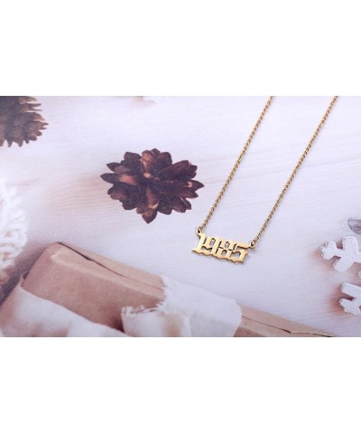 Birth Year Necklace,Year Necklace,18k Gold Plated Pendant Necklace for Women,1980-2020 1989 $7.97 Necklaces