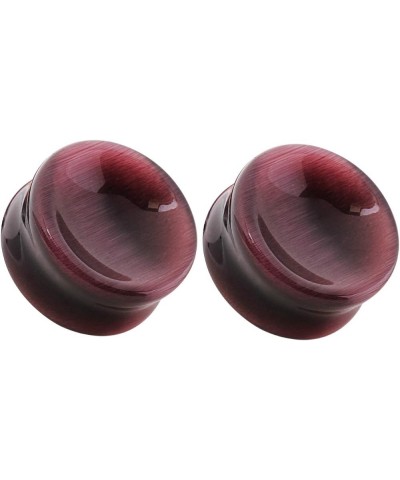 Natural Purple Cat's Eye Concave Stone Saddle Plugs, Sold as a Pair 10mm (00GA) $11.94 Body Jewelry