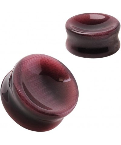 Natural Purple Cat's Eye Concave Stone Saddle Plugs, Sold as a Pair 10mm (00GA) $11.94 Body Jewelry