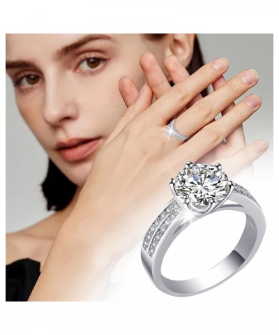 Women's Engagement and Band Ring Fashion Simple Zircon Ring Simple Personality Character Geometry Rings Ring For Women And Gi...