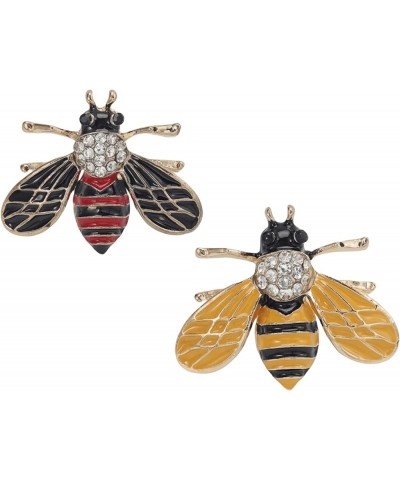 Female Cute Bee Brooch Pin Colorful Rhinestone Insect Brooch for Children New Year Holiday Gifts Red $6.47 Brooches & Pins