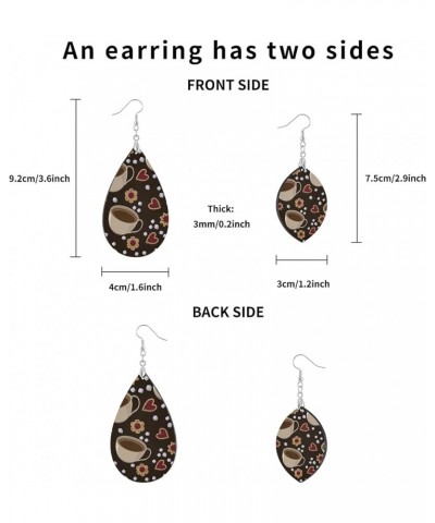 Dangle Earring MDF Wood Drop/Leaf Copper Plated Silver Hook Lightweight Earrings Multi 20 $6.37 Earrings