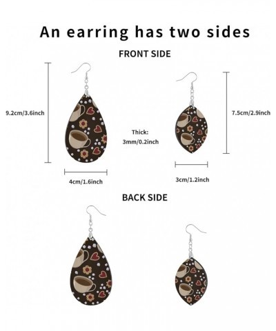 Dangle Earring MDF Wood Drop/Leaf Copper Plated Silver Hook Lightweight Earrings Multi 20 $6.37 Earrings