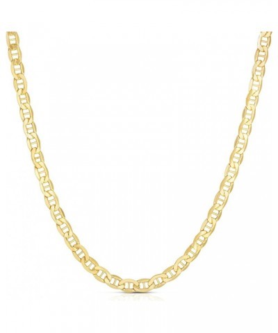 10k Yellow Gold Hollow Anchor Mariner Link Chain Necklace 5mm $69.34 Necklaces