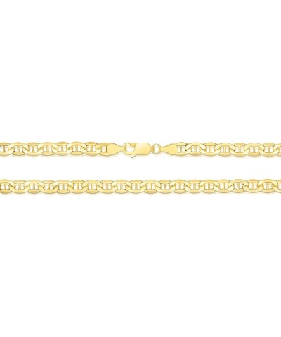 10k Yellow Gold Hollow Anchor Mariner Link Chain Necklace 5mm $69.34 Necklaces