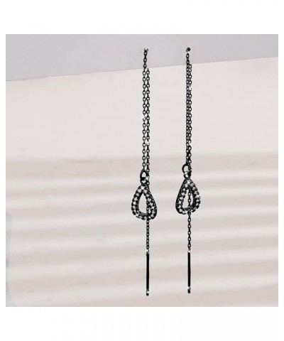 Drop Ear Line Zircon Crystal Earrings Long Fringe Jewelry Women Fashion Wedding High Jewelry Party Gifts for Women Teen Girls...