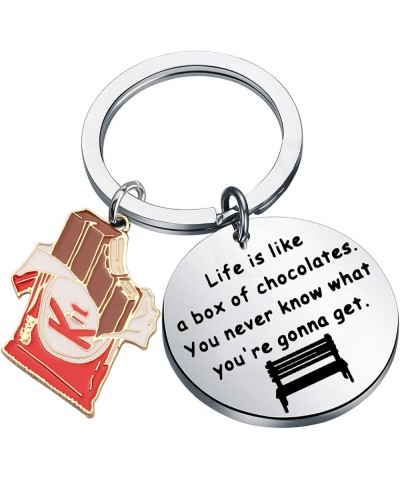 Movie Inspired Bracelet Keychain Life is Like a Box of Chocolates Cuff Bracelet Keychain Gift Keychain S $10.79 Pendants