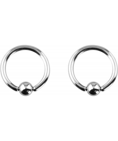 12G-OG Surgical Steel Piercing Hoops Large Gauge Size Captive Bead Body Piercing Rings 2pcs (Select Gauge/Diameter) 12g 12mm,...