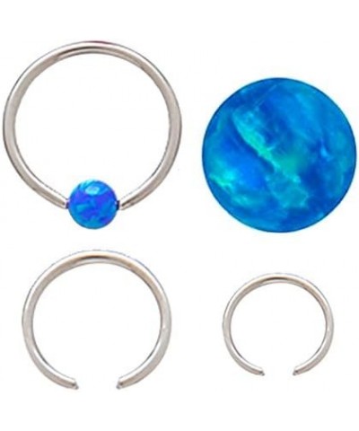 Sparkling Fire Opal Surgical Steel Captive Septum Cartilage Tragus Earring Nose Ring Rings 18g op27 - Royal Blue $9.54 Body J...