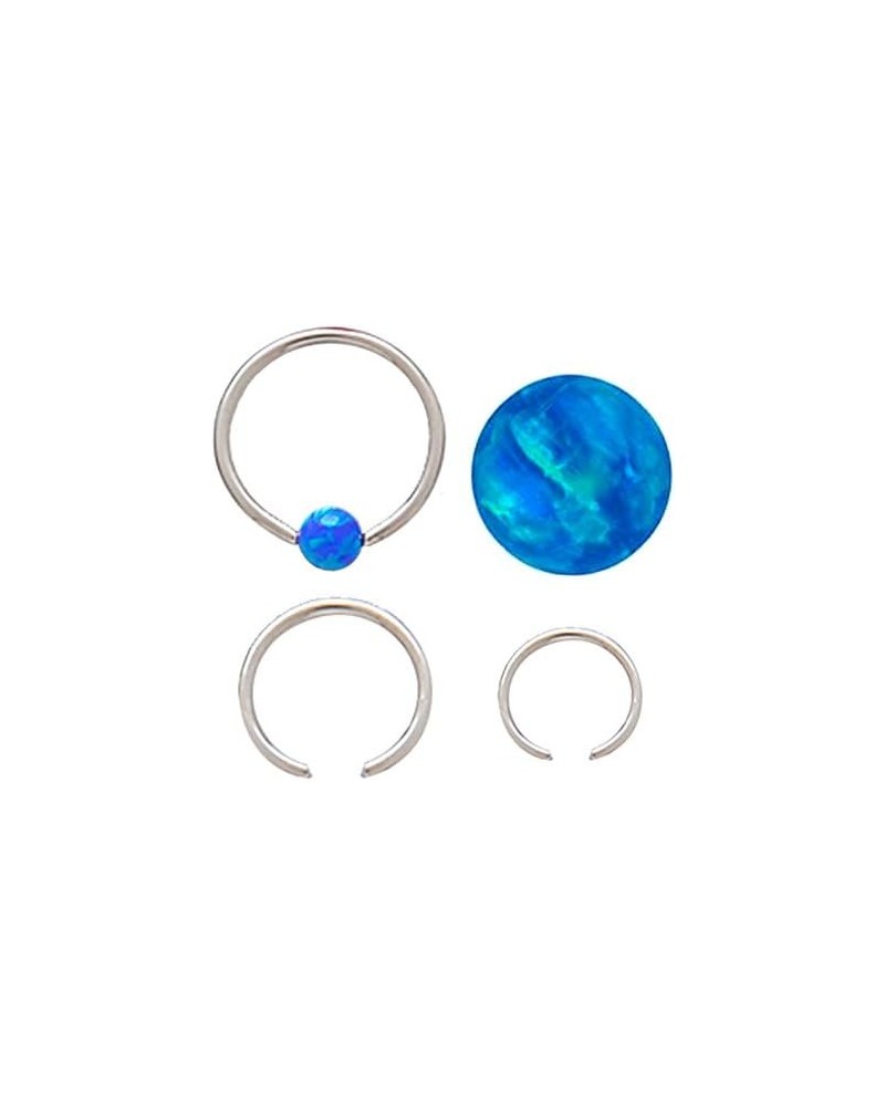 Sparkling Fire Opal Surgical Steel Captive Septum Cartilage Tragus Earring Nose Ring Rings 18g op27 - Royal Blue $9.54 Body J...