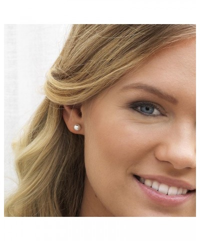 Hypoallergenic | Natural Titanium White Pearl Stud Earrings | Best Choice For Sensitive Ears 6mm White $24.00 Earrings