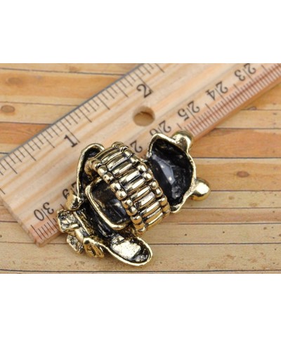 Adjustable Antique Pink Golden Tone Multicolored Rhinestones Frog Toad Ring Golden $9.67 Rings