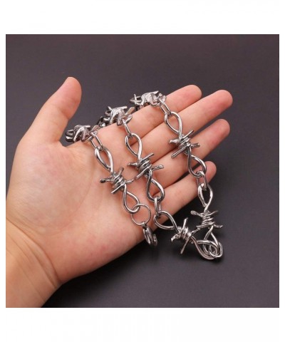 Wire Brambles Necklace Women Hip-hop Punk Style Barbed Wire Brambles Link Chain Choker Gifts for Friends (Color : XL1991) Xl1...