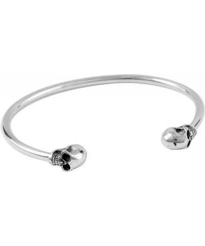 Unisex .925 Sterling Silver Signature Bracelet Collection- Choice of Style and Size 7.5 Inches Thin Wire Cuff Bracelet with S...