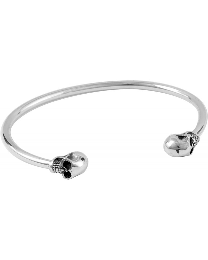 Unisex .925 Sterling Silver Signature Bracelet Collection- Choice of Style and Size 7.5 Inches Thin Wire Cuff Bracelet with S...