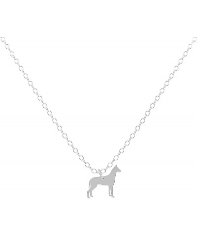 Sterling Silver 14k Gold/Rose Gold Necklace, Rottweiler, Great Dane, Pitbull, Border Collie, German Shepherd, Australian Shep...