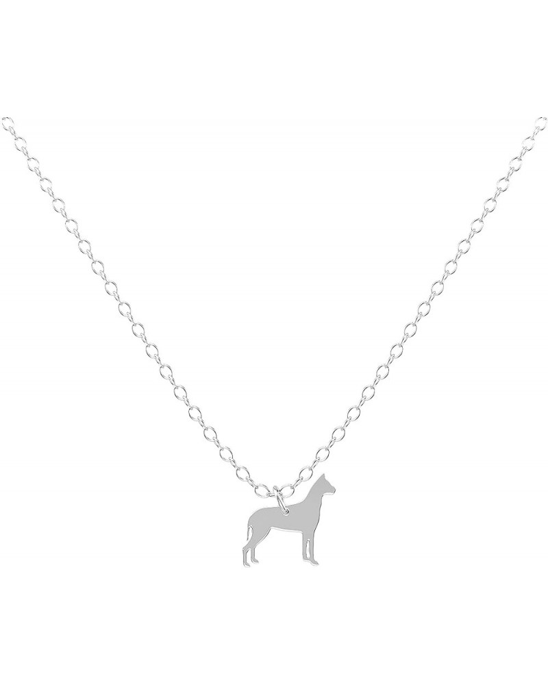 Sterling Silver 14k Gold/Rose Gold Necklace, Rottweiler, Great Dane, Pitbull, Border Collie, German Shepherd, Australian Shep...