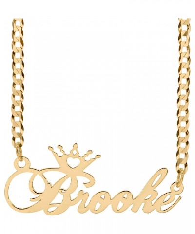 Elegant Designs 14K Gold Sterling Silver Personalized Script Nameplate Necklace - Customizable Handcrafted Jewelry for Women ...