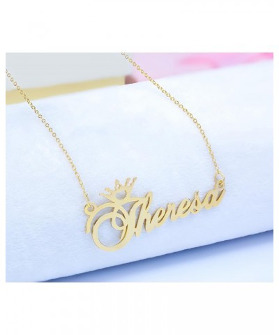 Elegant Designs 14K Gold Sterling Silver Personalized Script Nameplate Necklace - Customizable Handcrafted Jewelry for Women ...