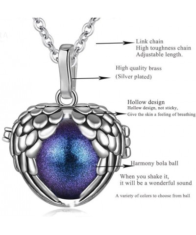 18mm Angel&wings Cage Harmony Ball Musical Pendant Angel Caller Women Necklace For Baby Jewelry Gift Style 8 $10.25 Necklaces