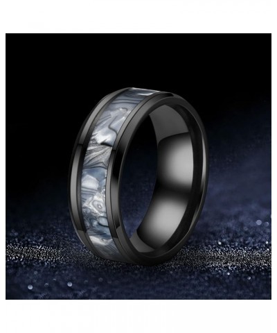 Men Wedding Band Bridal for Women 8MM Stainless Steel Rainbow Color Sandblasted Rings Wedding Band Rings For Women Rings For ...