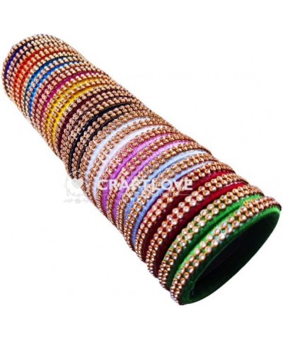 Silk Thread Bangles Combo in Elegant Bangles Set of 20 Bangles in 10 Colors Multicolor 2.2 $11.50 Bracelets