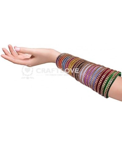 Silk Thread Bangles Combo in Elegant Bangles Set of 20 Bangles in 10 Colors Multicolor 2.2 $11.50 Bracelets