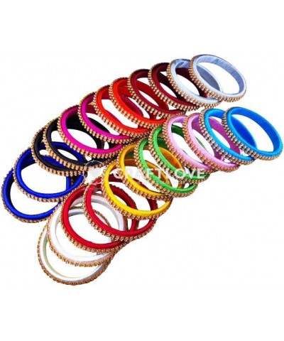 Silk Thread Bangles Combo in Elegant Bangles Set of 20 Bangles in 10 Colors Multicolor 2.2 $11.50 Bracelets