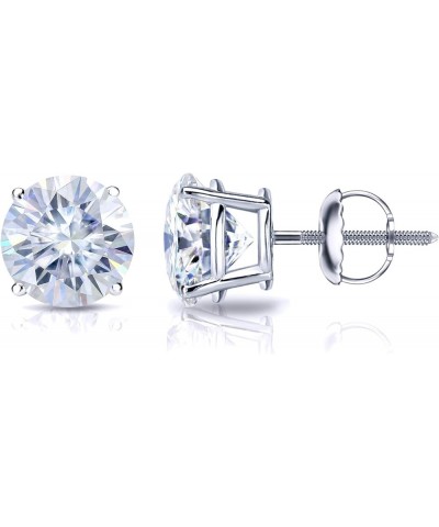 Platinum Round Moissanite Stud Earrings (1 to 7ct TGW, G-H) 4-Prong Set, Screw-Back 1.5 carats $225.28 Earrings