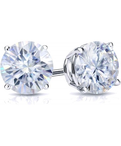 Platinum Round Moissanite Stud Earrings (1 to 7ct TGW, G-H) 4-Prong Set, Screw-Back 1.5 carats $225.28 Earrings