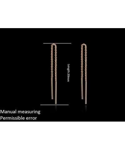 Exquisite Wire Threader Dangle Earrings Curve Twist Shape 18k White Gold Plated Jewelry for Women rose gold 2 $9.00 Earrings