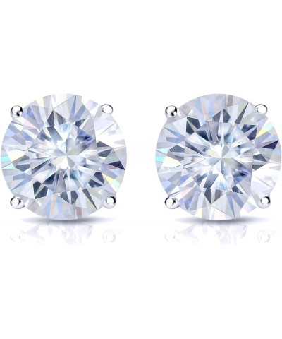 Platinum Round Moissanite Stud Earrings (1 to 7ct TGW, G-H) 4-Prong Set, Screw-Back 1.5 carats $225.28 Earrings