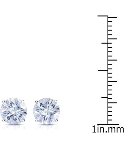 Platinum Round Moissanite Stud Earrings (1 to 7ct TGW, G-H) 4-Prong Set, Screw-Back 1.5 carats $225.28 Earrings