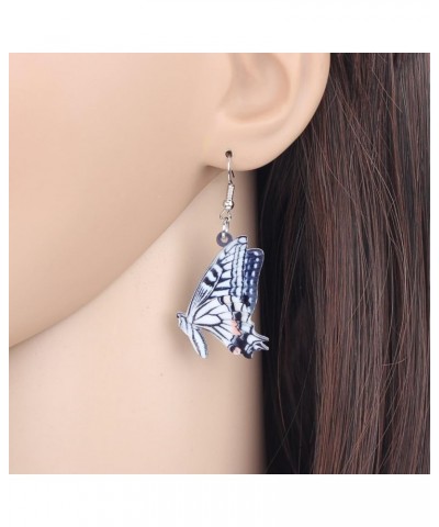 Drop Dangle Floral Butterfly Earrings Insect Jewelry For Women Girls Kids Gift Charms Grey $6.82 Earrings