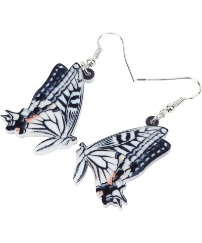 Drop Dangle Floral Butterfly Earrings Insect Jewelry For Women Girls Kids Gift Charms Grey $6.82 Earrings