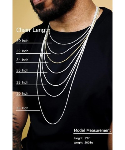 Stainless Steel Men's Rope Chain 2.9mm 3.8mm 4.6mm 5.9mm Heavy Cord Necklace 3.7mm (Black-Tone) Length 30 Inches $9.23 Others